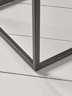 Cox & Cox Nesting Tables<Three Gold Textured Nesting Tables - Square