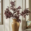 Cox & Cox Faux Stems|Faux Plants & Flowers<Three Large Faux Eucalyptus Sprays - Burgundy
