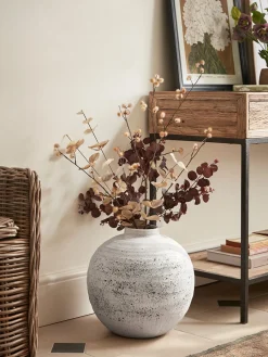 Cox & Cox Faux Stems|Faux Plants & Flowers<Three Large Faux Eucalyptus Sprays - Burgundy