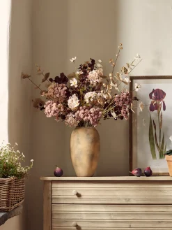 Cox & Cox Faux Stems|Faux Plants & Flowers<Three Large Faux Eucalyptus Sprays - Burgundy