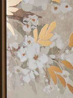 Cox & Cox Wall Art<Three Textured Blossom Canvases