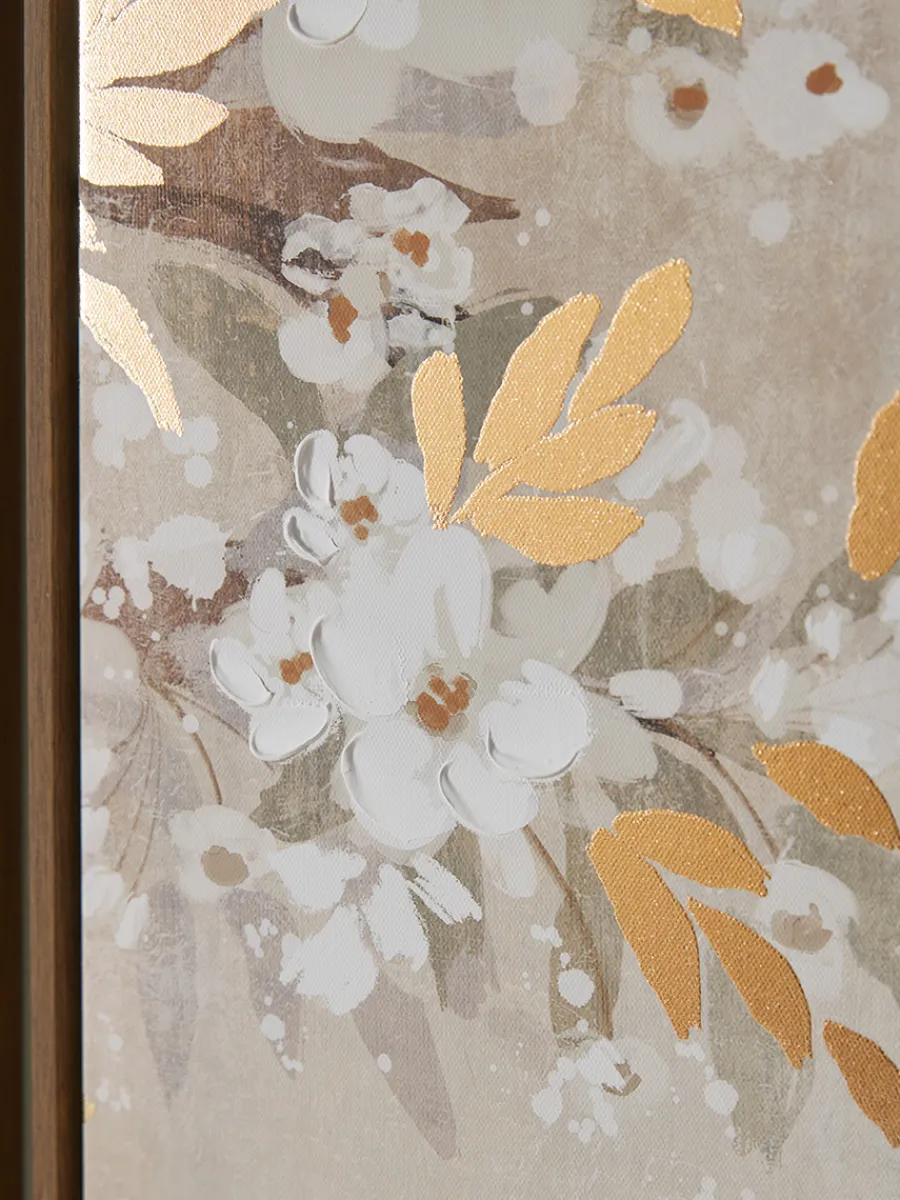 Cox & Cox Wall Art<Three Textured Blossom Canvases