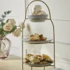 Cox & Cox Kitchen Accessories & Tableware<Three Tiered Cake Stand - Brass