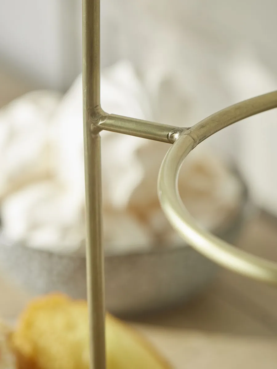 Cox & Cox Kitchen Accessories & Tableware<Three Tiered Cake Stand - Brass