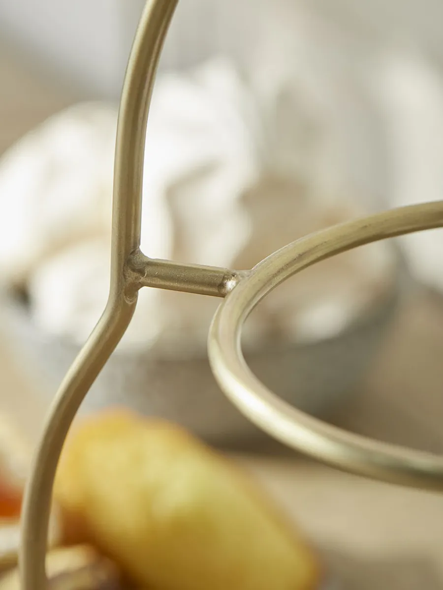 Cox & Cox Kitchen Accessories & Tableware<Three Tiered Cake Stand - Brass