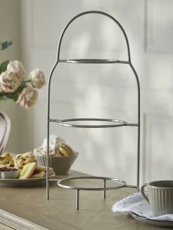 Cox & Cox Kitchen Accessories & Tableware<Three Tiered Cake Stand - Nickel