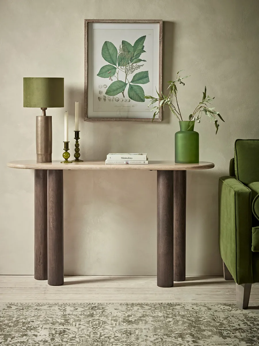 Cox & Cox Console Tables<Travertine Console