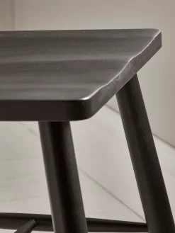 Cox & Cox Dining Chairs<Two Bergen Oak Dining Chairs - Black