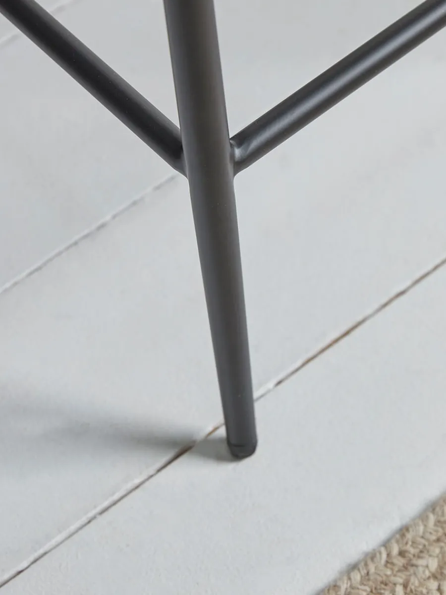 Cox & Cox Stools<Two Bouclé Counter Stools - Black