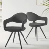 Cox & Cox Dining Chairs<Two Bouclé Dining Chairs - Black