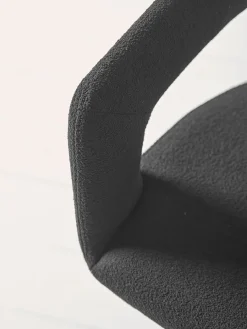 Cox & Cox Dining Chairs<Two Bouclé Dining Chairs - Black