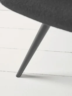 Cox & Cox Dining Chairs<Two Bouclé Dining Chairs - Black