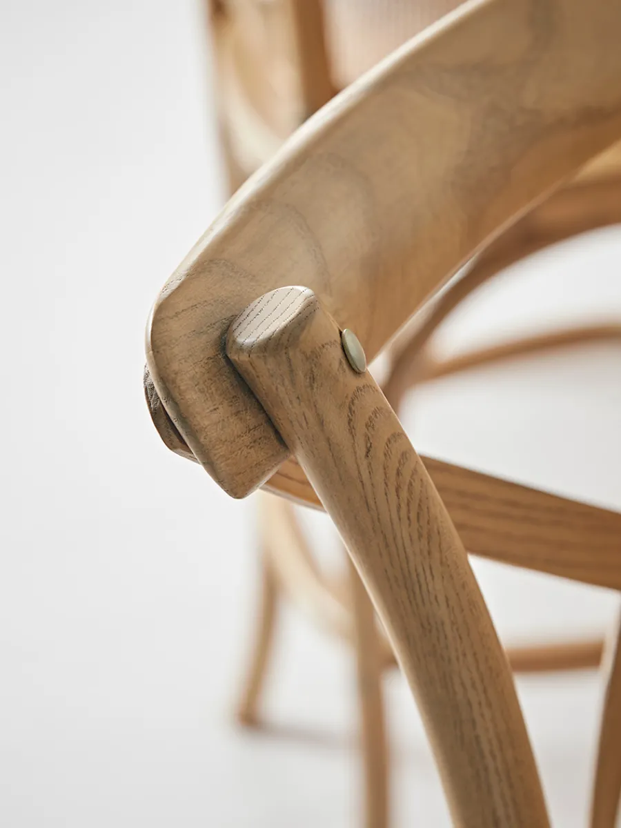 Cox & Cox Stools<Two Cross Back Counter Stools - Natural