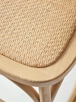 Cox & Cox Stools<Two Cross Back Counter Stools - Natural