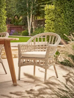 Cox & Cox Outdoor Dining Tables & Chairs<Two Decorative Weave Dining Chairs