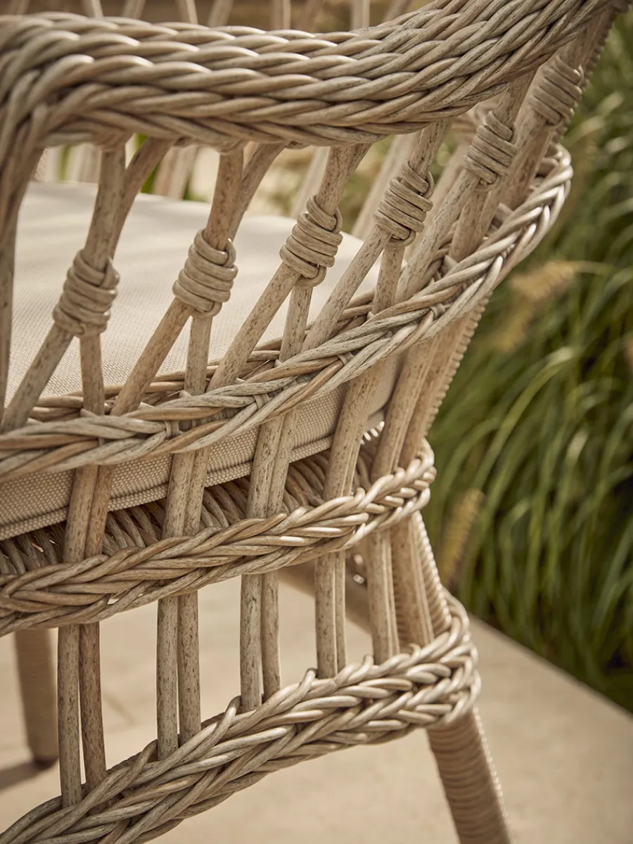 Cox & Cox Outdoor Dining Tables & Chairs<Two Decorative Weave Dining Chairs