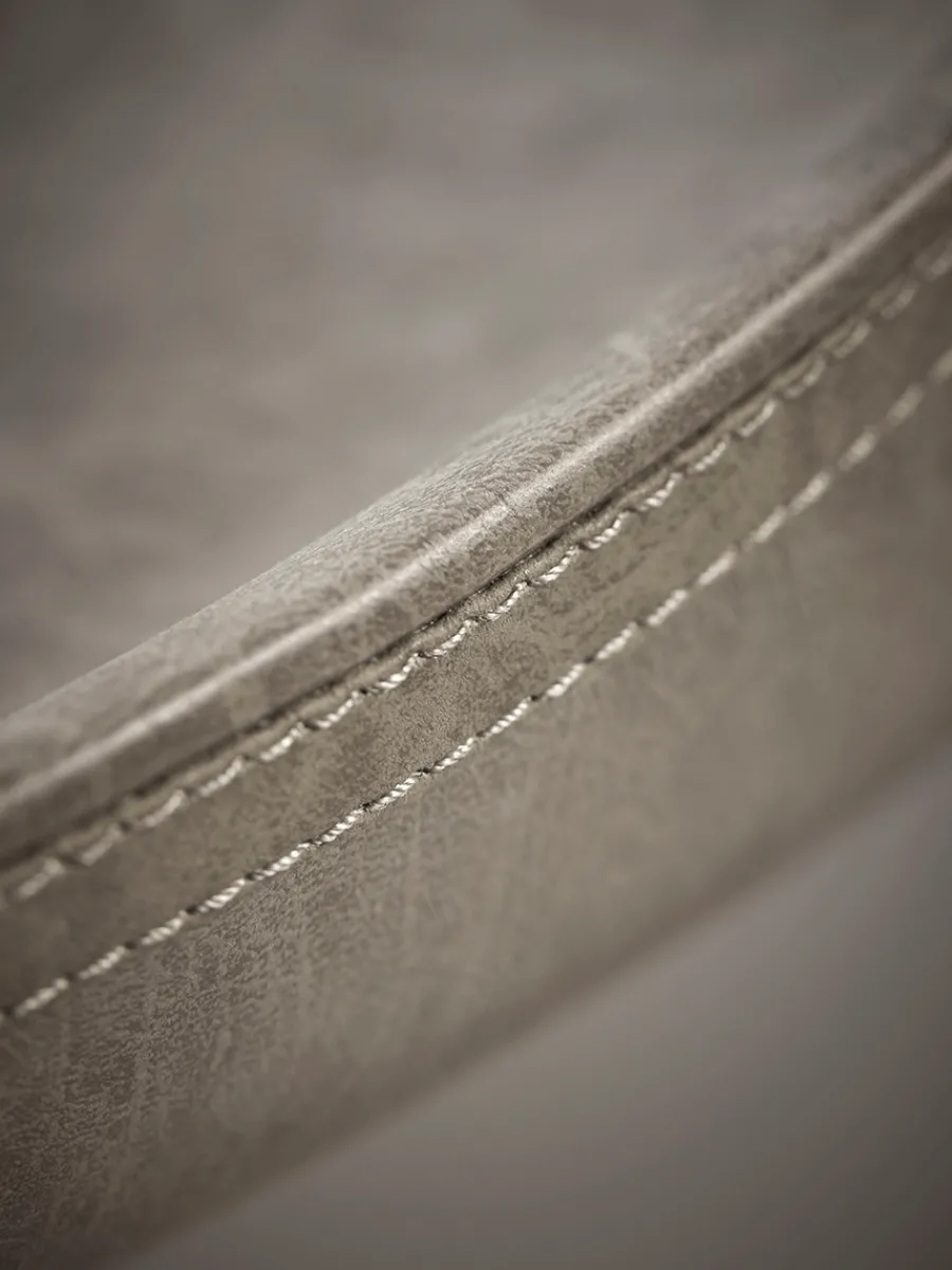 Cox & Cox Stools<Two Faux Leather Counter Stools - Grey