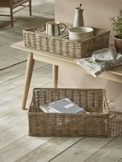 Cox & Cox Bags & Baskets<Two Faux Rattan Storage Trays