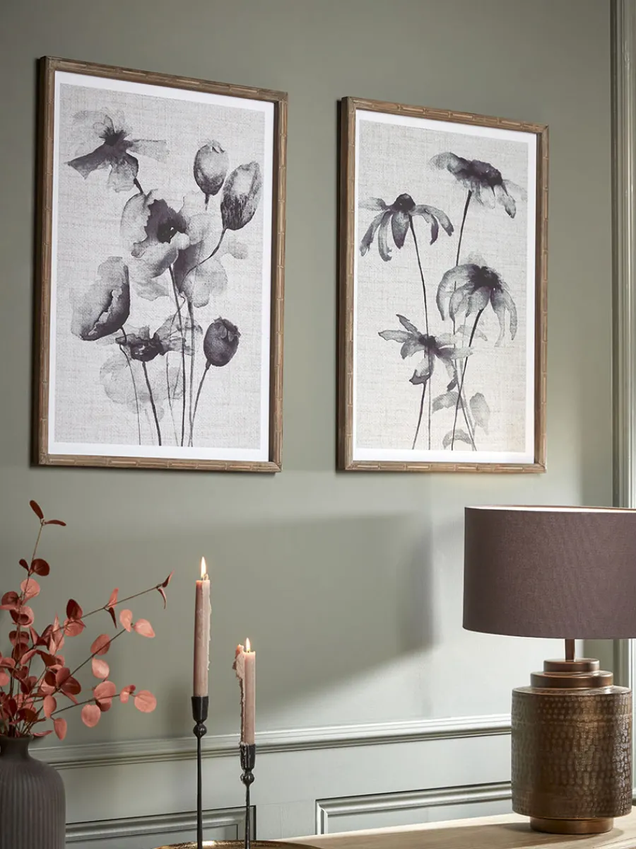 Cox & Cox Wall Art<Two Floral Framed Prints