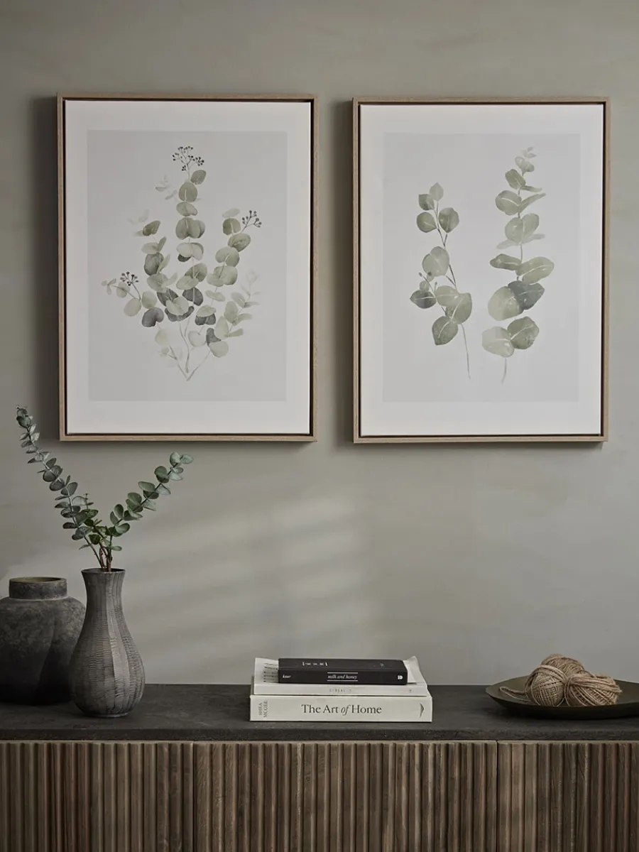 Cox & Cox Wall Art<Two Framed Eucalyptus Prints