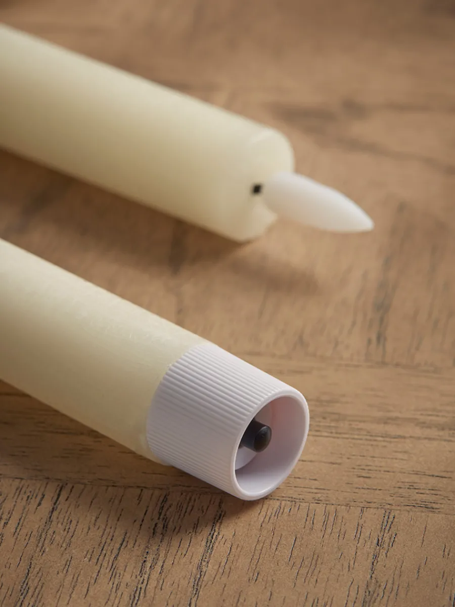 Cox & Cox Candle Holders<Two LED Faux Dinner Candles