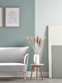 Cox & Cox Nesting Tables|Side Tables<Two Oak & Marble Nested Tables