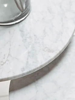 Cox & Cox Nesting Tables|Side Tables<Two Oak & Marble Nested Tables