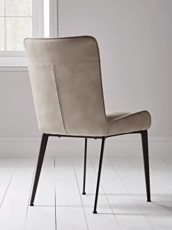 Cox & Cox Dining Chairs<Two Soft Grey Dining Chairs