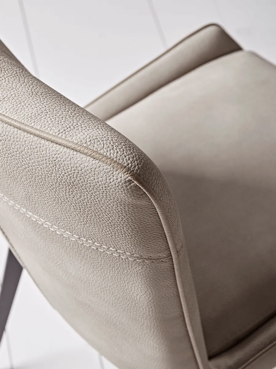 Cox & Cox Dining Chairs<Two Soft Grey Dining Chairs