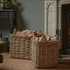 Cox & Cox Fireside<Two Square Wicker Log Baskets