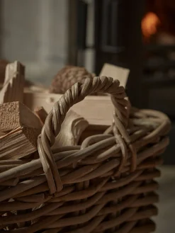 Cox & Cox Fireside<Two Square Wicker Log Baskets