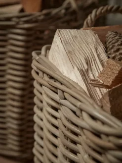 Cox & Cox Fireside<Two Square Wicker Log Baskets