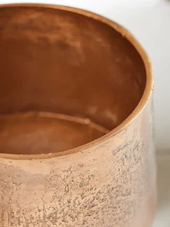 Cox & Cox Indoor Planting<Two Textured Standing Planters - Antique Bronze