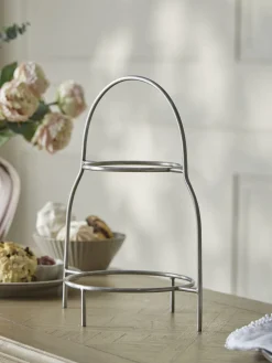 Cox & Cox Kitchen Accessories & Tableware<Two Tiered Cake Stand - Nickel