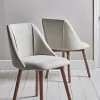 Cox & Cox Dining Chairs<Two Upholstered Dining Chairs - Stone