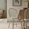 Cox & Cox Dining Chairs<Two White Spindleback Dining Chairs