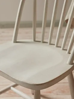 Cox & Cox Dining Chairs<Two White Spindleback Dining Chairs