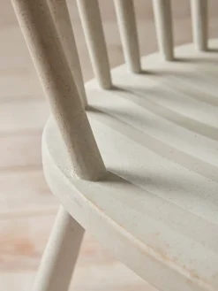 Cox & Cox Dining Chairs<Two White Spindleback Dining Chairs