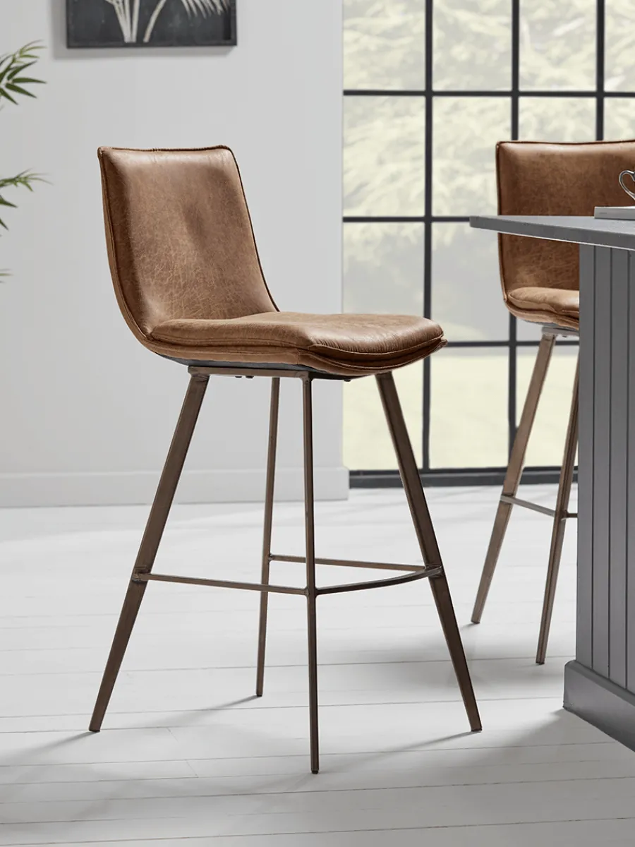 Cox & Cox Stools<Two Williamsburg High Stools - Tan