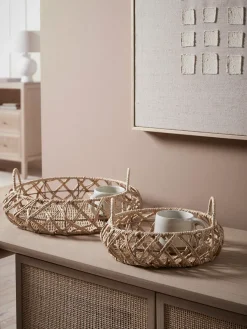 Cox & Cox Kitchen Accessories & Tableware<Two Woven Trays