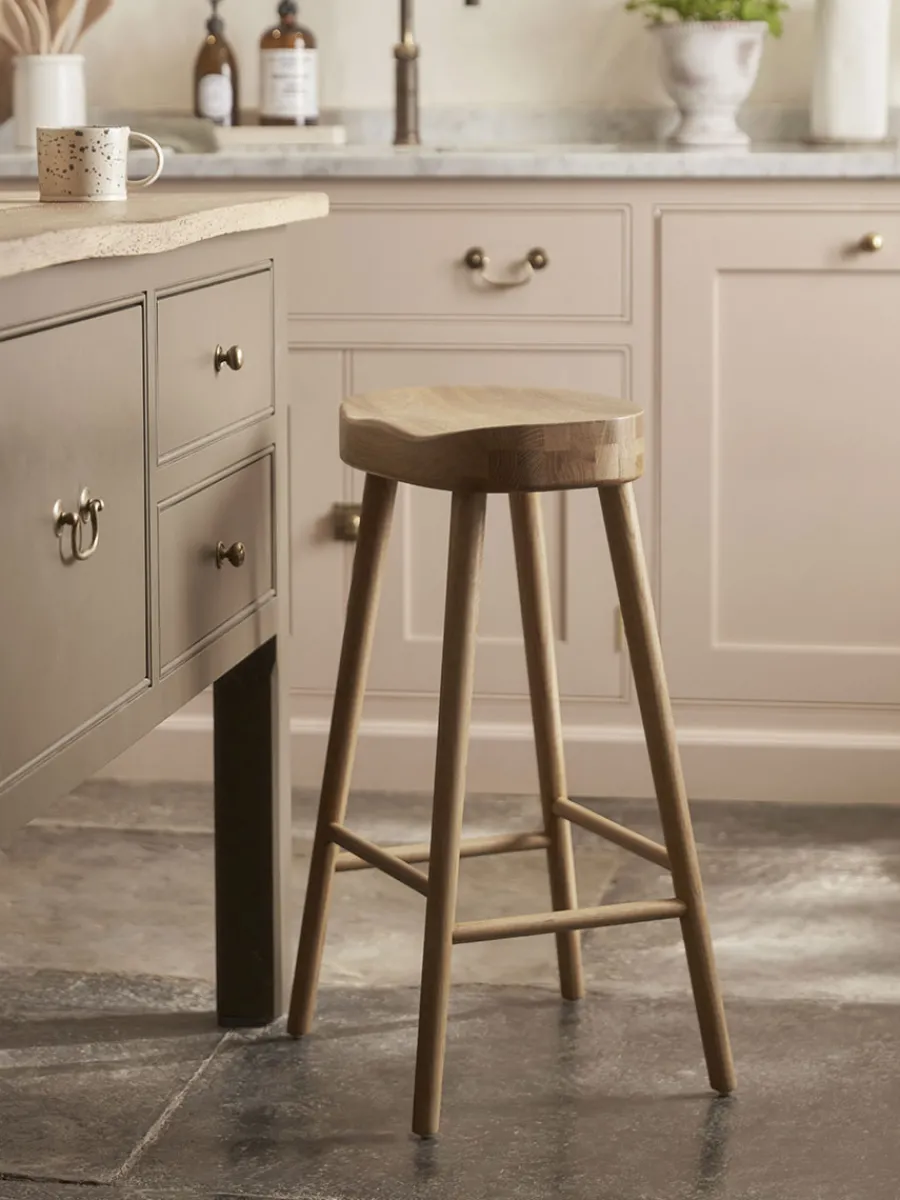 Cox & Cox Stools<Weathered Oak Counter Stool - Natural