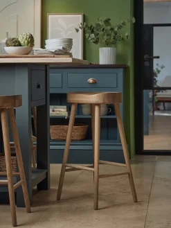 Cox & Cox Stools<Weathered Oak Counter Stool - Natural