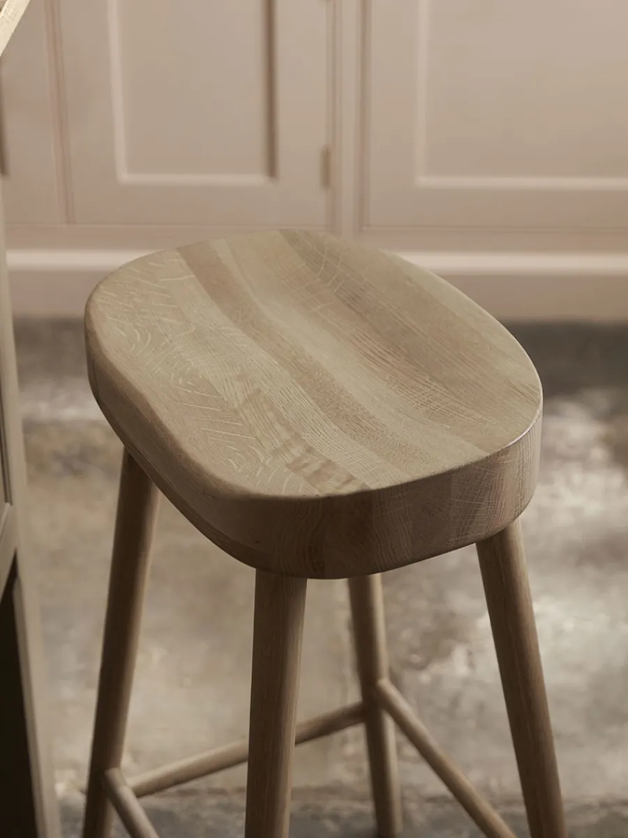Cox & Cox Stools<Weathered Oak Counter Stool - Natural