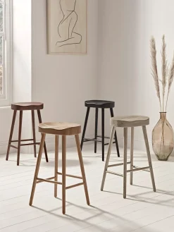 Cox & Cox Stools<Weathered Oak Counter Stool - Natural