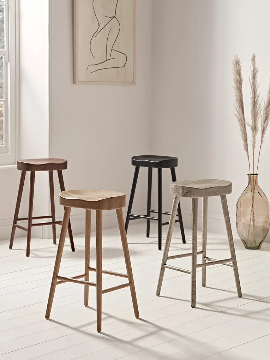 Cox & Cox Stools<Weathered Oak Counter Stool - Natural