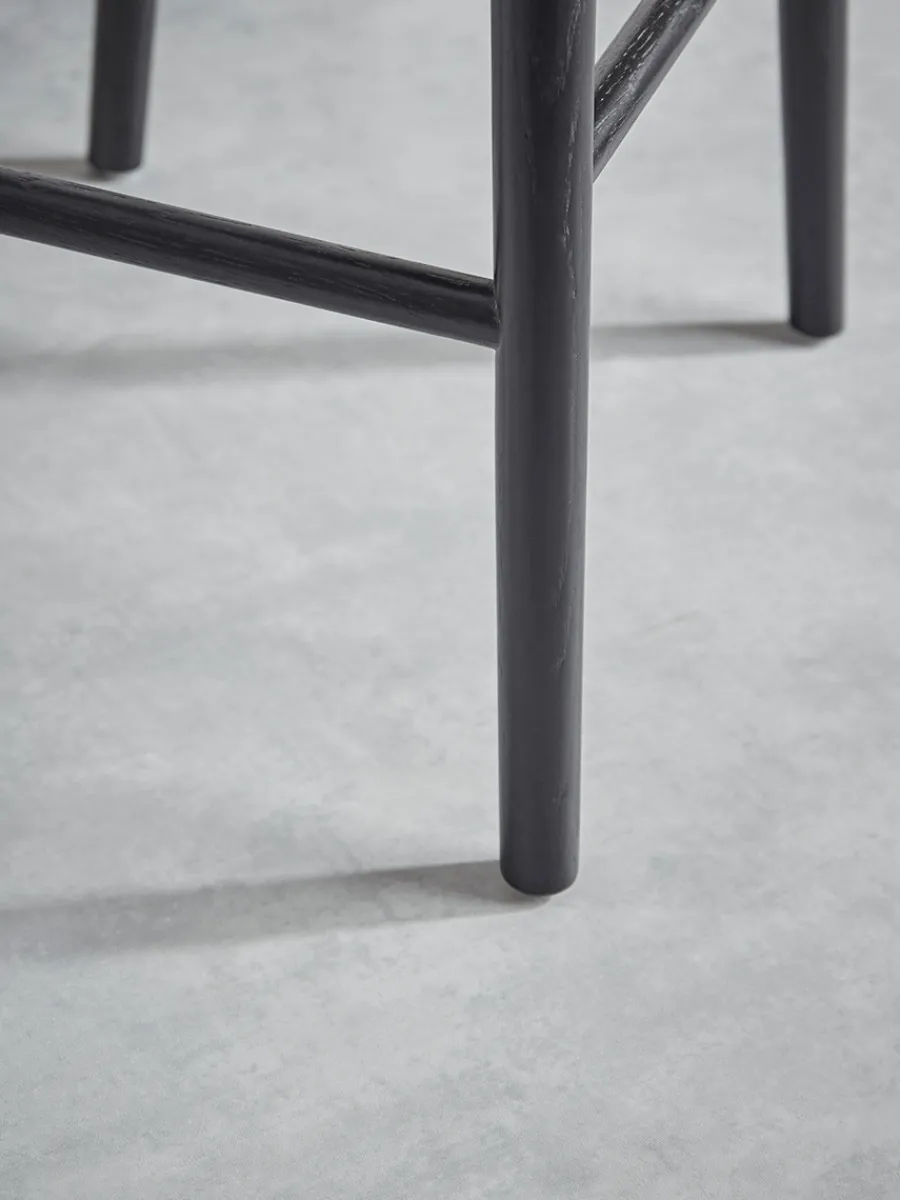 Cox & Cox Stools<Weathered Oak Counter Stool - Black