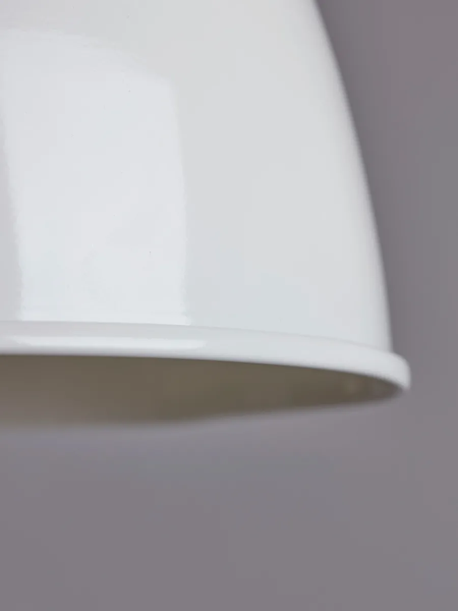 Cox & Cox Pendants<White & Brass Metal Pendant