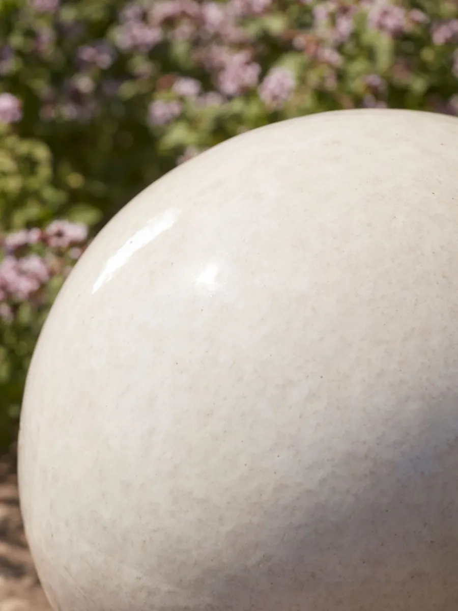 Cox & Cox Decorative Outdoors<White Glazed Orb