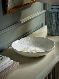 Cox & Cox Bowls, Dishes & Trinket Boxes<White Leaf Bowl