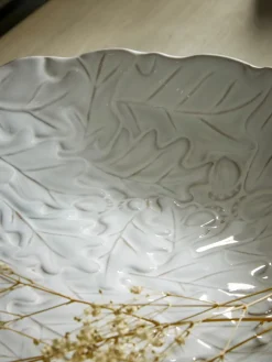 Cox & Cox Bowls, Dishes & Trinket Boxes<White Leaf Bowl